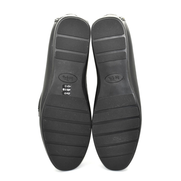 C5 NWOB COACH Orlene Black Gun Metal Studded Logo Driving Loafer Shoes Size 8.5B - Picture 6 of 7